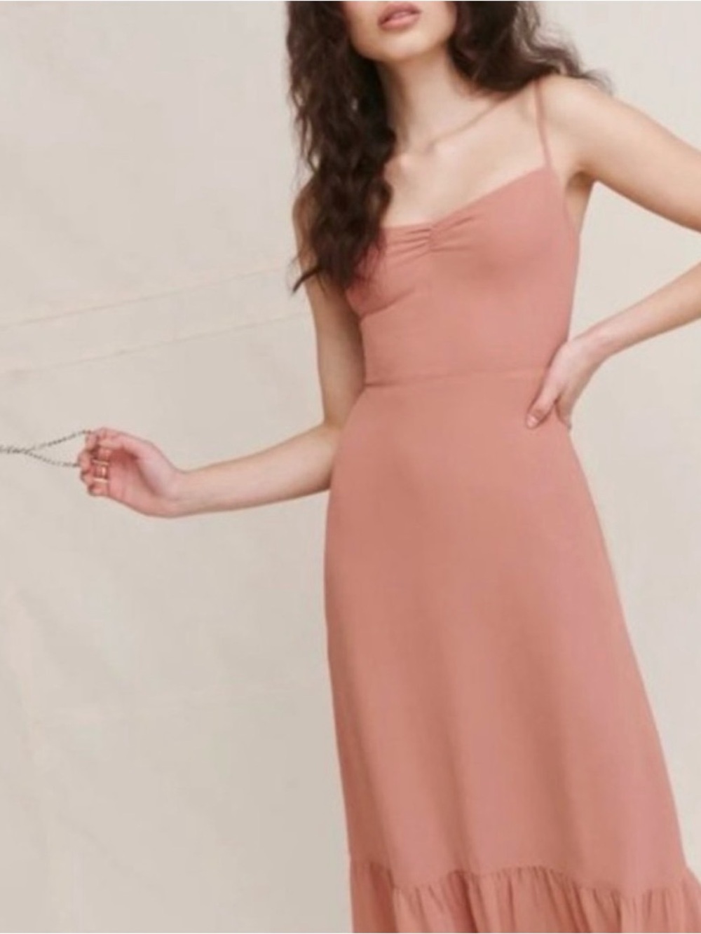 Reformation Emersyn Dress Praline